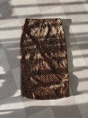 Printed Midi Skirt
